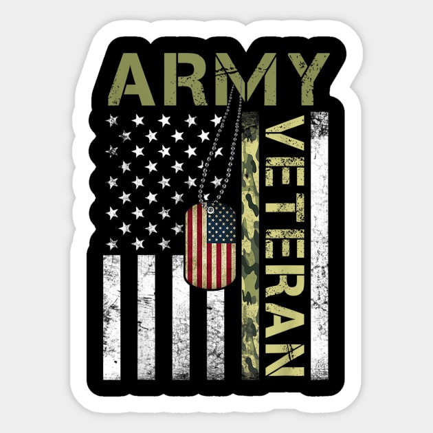 Love ARMY Veteran American Flag Sticker by TuckerMcclainKNVUu